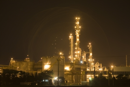 Night view of Gwangyang  in South Korea Industrial Complex のeditorial素材