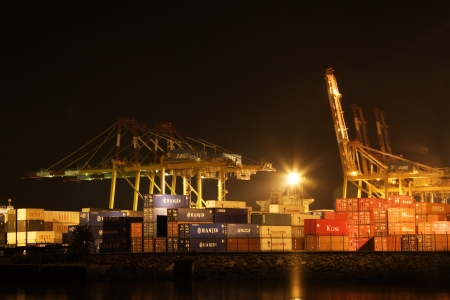 Night view of Gwangyang  in South Korea Industrial Complex のeditorial素材