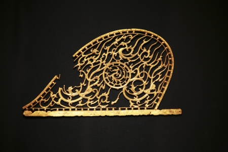 Relic in South Korea,Baekje king's hatの写真素材