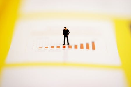 Miniature business on the mapの写真素材