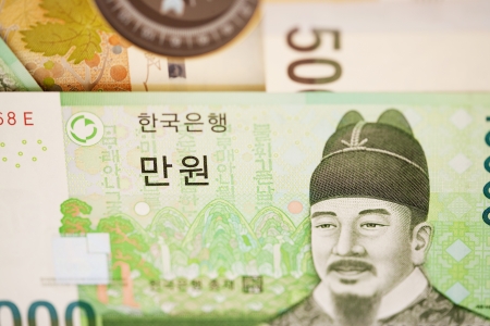Money in south koreaの写真素材