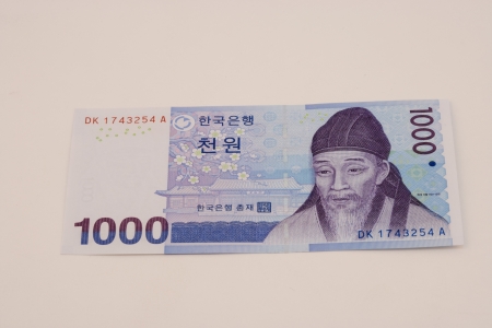 Money in south koreaの写真素材