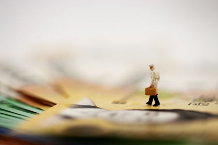 Money in south korea,Miniaturesの写真素材