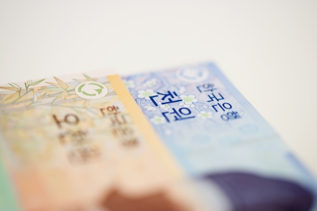 Money in south koreaの写真素材