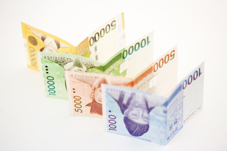 Money in south koreaの写真素材