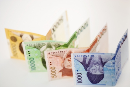 Money in south koreaの写真素材