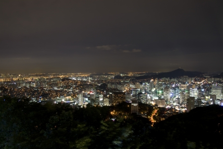 Beautiful night view of Seoul" in South Korea"の写真素材