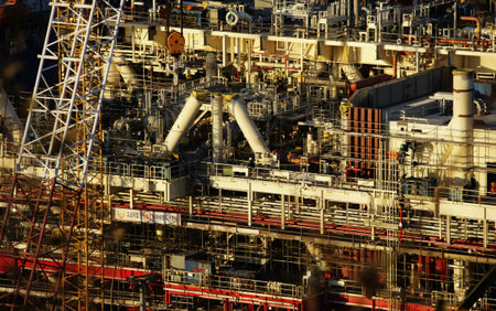 Ulsan shipyard in south korea Industrial Complex