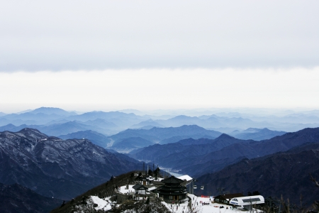 Beautiful winter mountains in south korea,Deogyusan""の写真素材