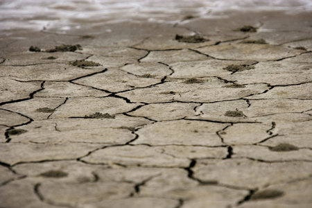 Ground cracking to drought