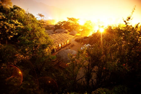 Traditional village in South Korea,Naganeupseong の写真素材