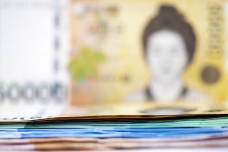 Money in south koreaの写真素材
