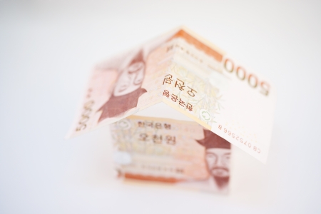 Money in south koreaの写真素材