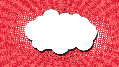 Cartoon comic background, Pop art red comics book cartoon. comic background with dot pattern halftone abstract. Vector halftone illustrationのイラスト素材