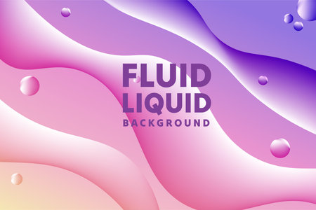 Colorful fluid 3D shapes. Abstract liquid gradient background, Wavy Background in Pastel Color Design. Fluid Shapes, element for backgrounds, banners, wallpaper, posters and coversのイラスト素材