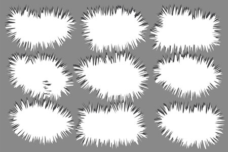 Pieces of torn white note paper different shapes isolated on background realistic vector illustration, Notepad torn paper for message note, and cardboard blank ripped piece stripsのイラスト素材