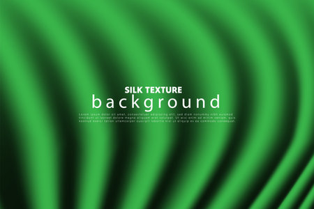 abstract liquid wavy folds of grunge silk texture satin velvet material background, Silky Cloth Fabric Textile Drape with Crease Wavy Folds, Mesh Vector Illustration, iridescentのイラスト素材