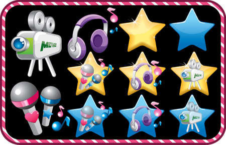 vector entertainment iconのイラスト素材