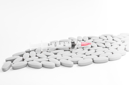 Medical-Syrige  pills tablets capsules capletsの写真素材
