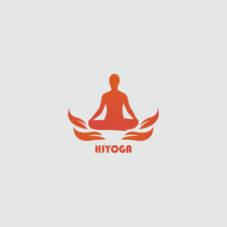 yoga logo design for sportsのイラスト素材