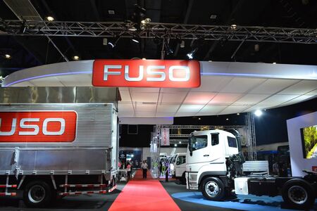 PASAY, PH - AUG. 17: Fuso exhibit booth on August 17, 2018 at Transport and Logistics in World Trade Center Metro Manila, Pasay, Philippines.のeditorial素材