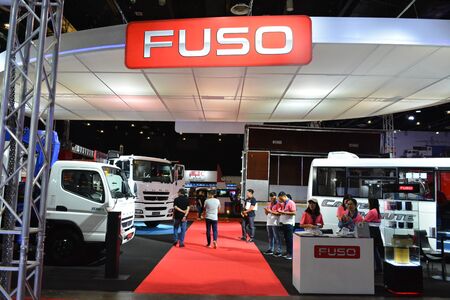 PASAY, PH - AUG. 17: Fuso exhibit booth on August 17, 2018 at Transport and Logistics in World Trade Center Metro Manila, Pasay, Philippines.のeditorial素材