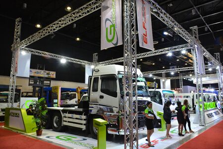 PASAY, PH - AUG. 17: Isuzu G-Tec tractor head truck on August 17, 2018 at Transport and Logistics in World Trade Center Metro Manila, Pasay, Philippines.のeditorial素材