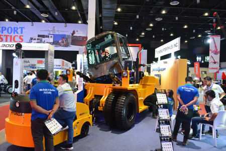PASAY, PH - AUG. 17: Hyundai forklift on August 17, 2018 at Transport and Logistics in World Trade...