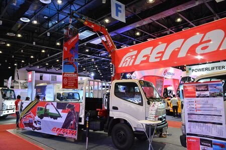PASAY, PH - AUG. 17: Ferrar crane hook on August 17, 2018 at Transport and Logistics in World Trade Center Metro Manila, Pasay, Philippines.のeditorial素材