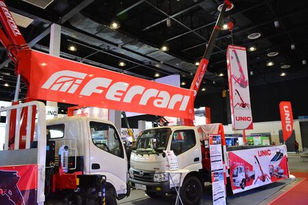 PASAY, PH - AUG. 17: Ferrar crane hook on August 17, 2018 at Transport and Logistics in World Trade Center Metro Manila, Pasay, Philippines.のeditorial素材