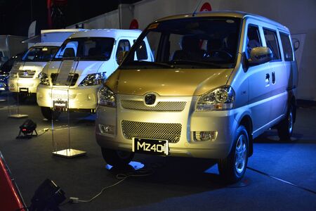 PASAY, PH - AUG. 17: Baic MZ40 van on August 17, 2018 at Transport and Logistics in World Trade Center Metro Manila, Pasay, Philippines.のeditorial素材