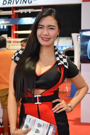 PASAY, PH - AUG. 17: PPC Asia tires female model on August 17, 2018 at Transport and Logistics in World Trade Center Metro Manila, Pasay, Philippines.のeditorial素材