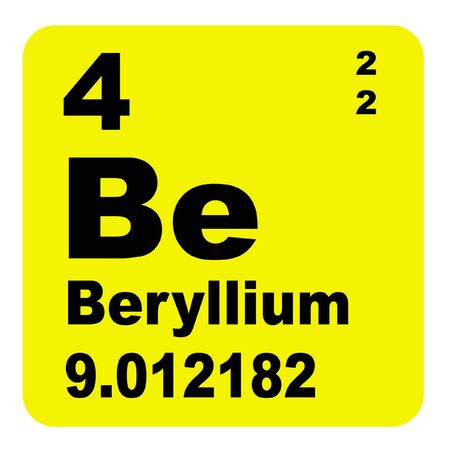 Beryllium is a chemical element with symbol Be and atomic number 4.の写真素材