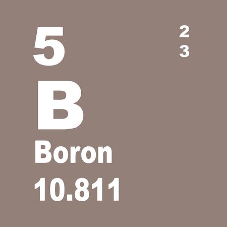 Boron is a chemical element with symbol B and atomic number 5.
