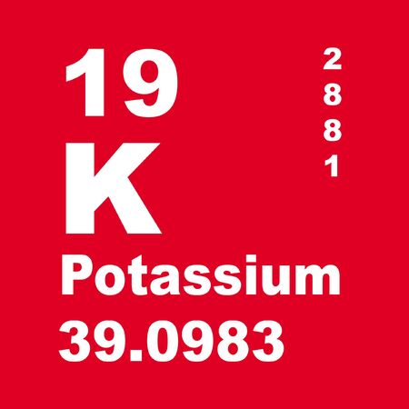 Potassium is a chemical element, symbol K (derived from Neo-Latin kalium).の写真素材