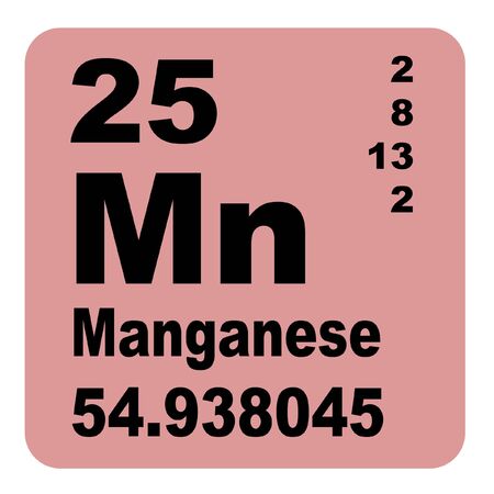 Manganese is a chemical element with symbol Mn and atomic number 25.の写真素材