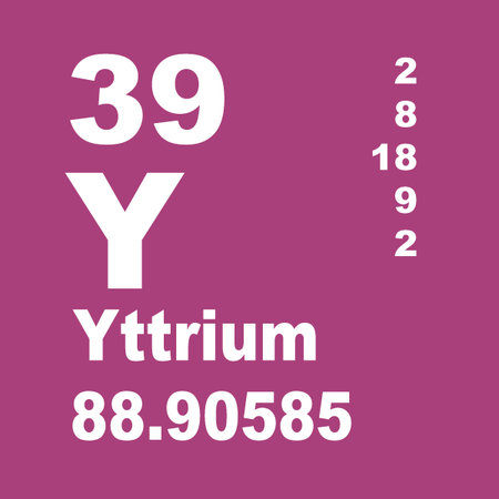 Yttrium is a chemical element with symbol Y and atomic number 39.