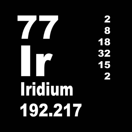 Iridium is a chemical element with symbol Ir and atomic number 77.の写真素材