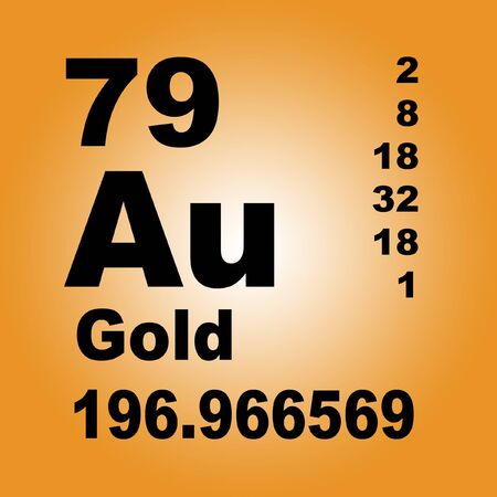 Gold is a chemical element with symbol Au (from Latin: aurum) and atomic number 79の写真素材