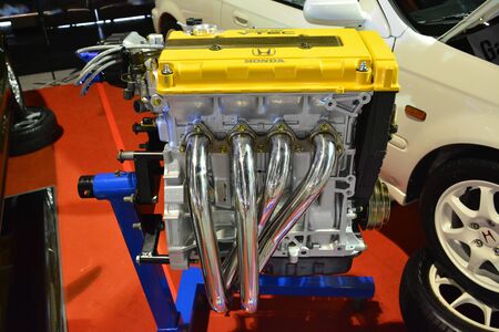 PASAY, PH - NOV. 16: Honda Civic car engine at Manila Auto Salon on November 16, 2019 in SMX Convention Center, Pasay, Philippines.のeditorial素材
