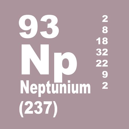 Neptunium is a chemical element with symbol Np and atomic number 93.の写真素材