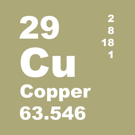 Copper is a chemical element with symbol Cu (from Latin: cuprum) and atomic number 29.の写真素材