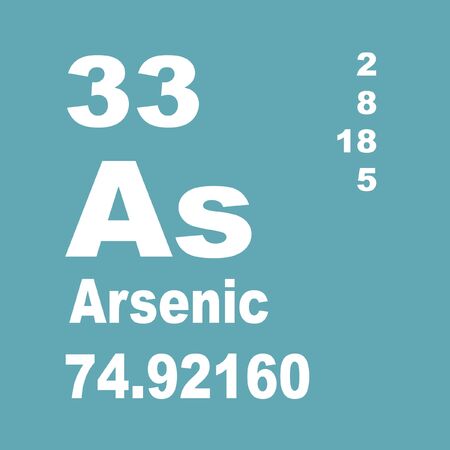 Arsenic is a chemical element with symbol As and atomic number 33.の写真素材