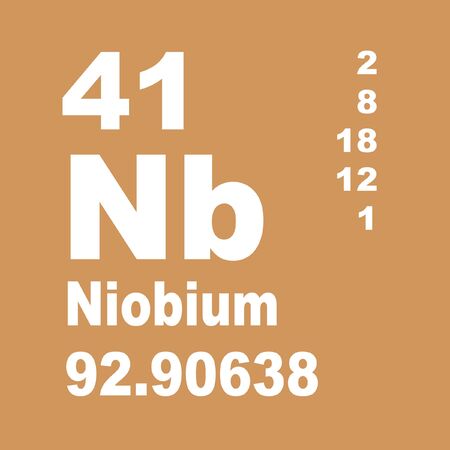Niobium, formerly columbium, is a chemical element with symbol Nb (formerly Cb) and atomic number 41.の写真素材