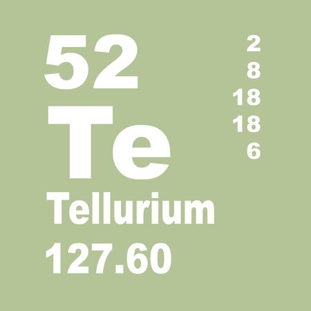 Tellurium is a chemical element with symbol Te and atomic number 52.の写真素材