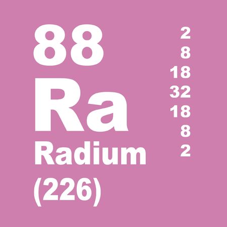 Radium is a chemical element with symbol Ra and atomic number 88.の写真素材