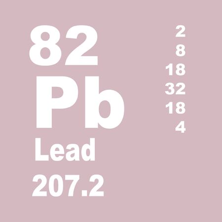 Lead is a chemical element in the carbon group with symbol Pb (from Latin: plumbum) and atomic number 82.の写真素材