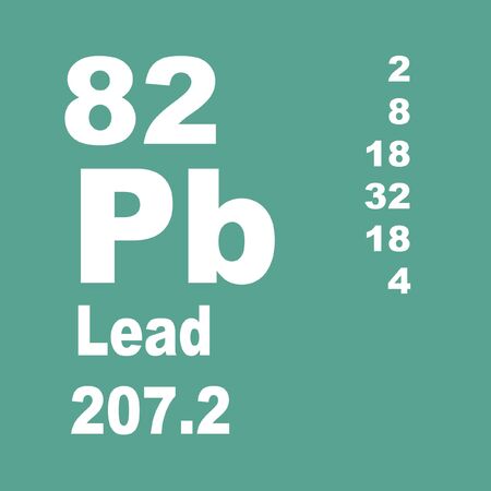 Lead is a chemical element in the carbon group with symbol Pb (from Latin: plumbum) and atomic number 82.の写真素材