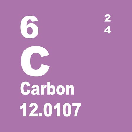 Carbon is a chemical element with symbol C and atomic number 6.の写真素材