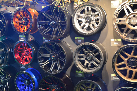 PASAY, PH - NOV. 16: Ride Max rims display at Manila Auto Salon on November 16, 2019 in SMX...